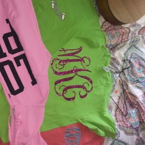 BUNDLE  simply southern,pink and monogrammed tees